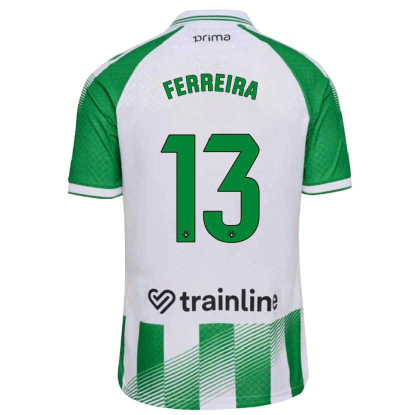 Danxen Niño Camiseta Kilian Ferreira #13 Verde Claro Negro Blanco 1ª Equipación 2026/27 La Camisa México