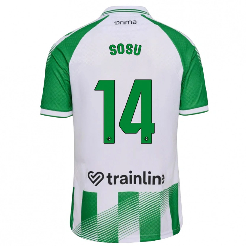 Danxen Niño Camiseta Kwame Sosu #14 Verde Claro Negro Blanco 1ª Equipación 2026/27 La Camisa México