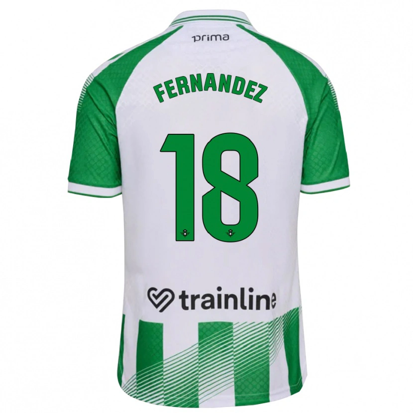 Danxen Niño Camiseta Nicolás Fernández #18 Verde Claro Negro Blanco 1ª Equipación 2026/27 La Camisa México