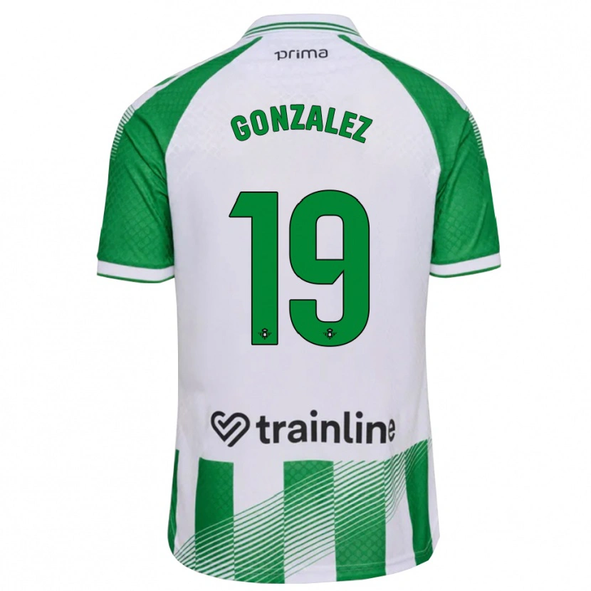 Danxen Niño Camiseta Juan González #19 Verde Claro Negro Blanco 1ª Equipación 2026/27 La Camisa México