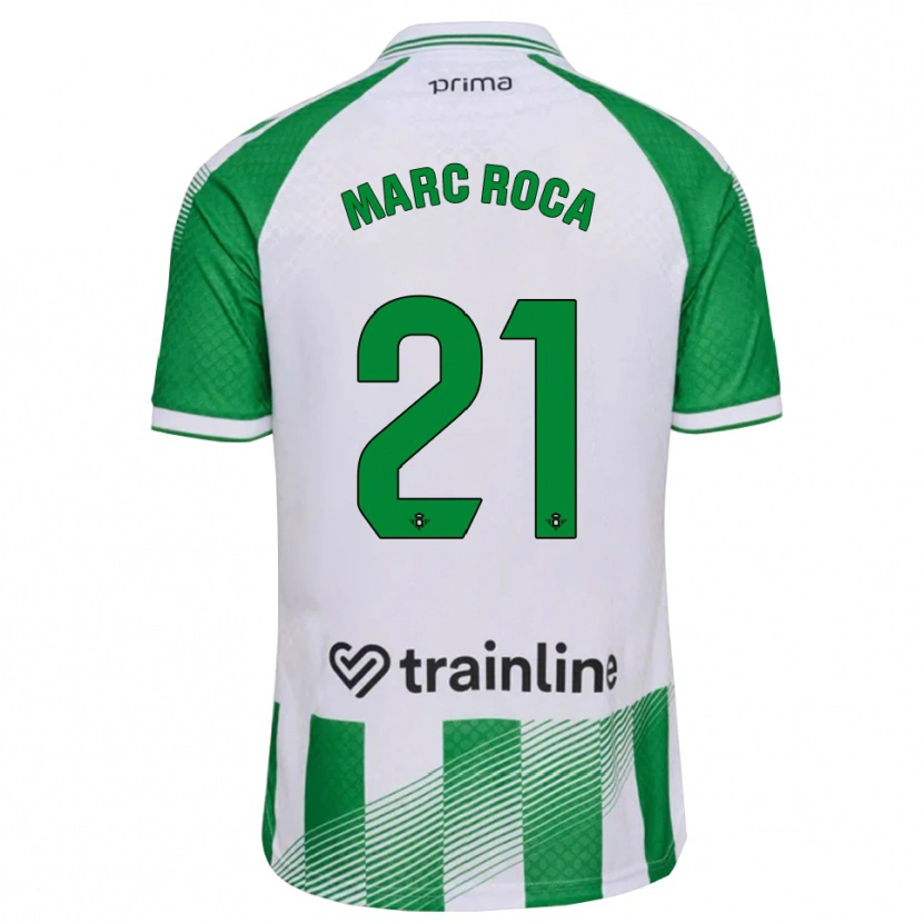 Danxen Niño Camiseta Marc Roca #21 Verde Claro Negro Blanco 1ª Equipación 2026/27 La Camisa México