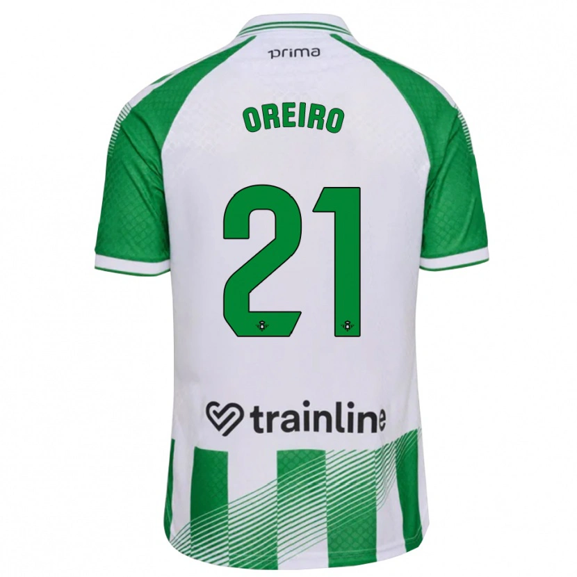 Danxen Niño Camiseta Jorge Oreiro #21 Verde Claro Negro Blanco 1ª Equipación 2026/27 La Camisa México
