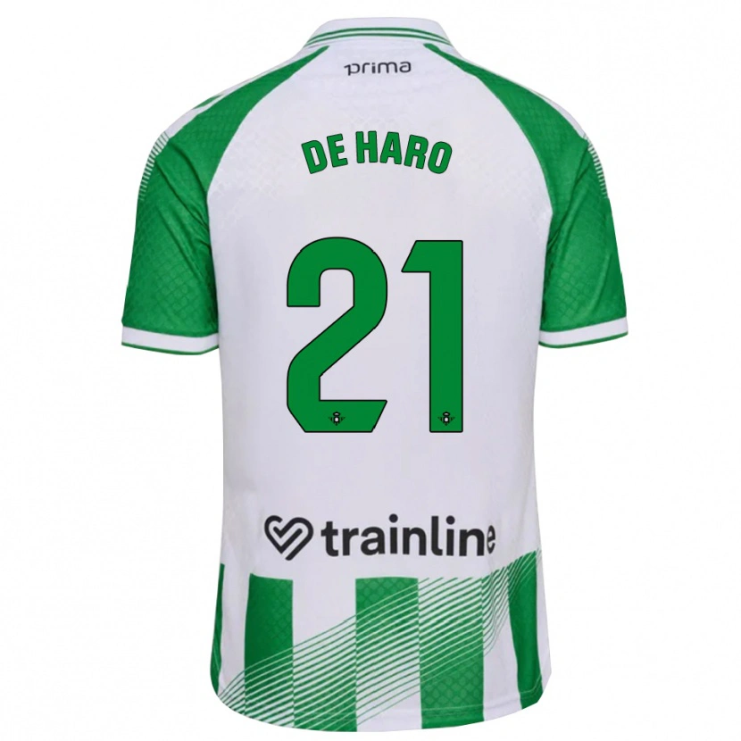 Danxen Niño Camiseta Alberto De Haro #21 Verde Claro Negro Blanco 1ª Equipación 2026/27 La Camisa México