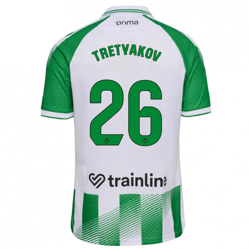 Danxen Niño Camiseta Ivan Tretyakov #26 Verde Claro Negro Blanco 1ª Equipación 2026/27 La Camisa México