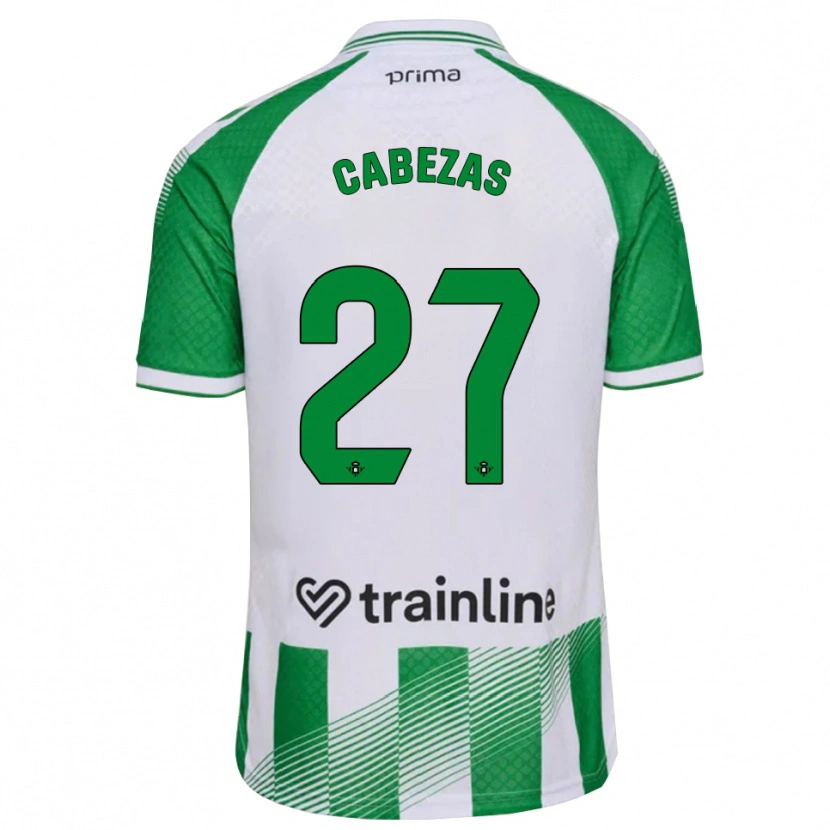 Danxen Niño Camiseta Ángela Cabezas #27 Verde Claro Negro Blanco 1ª Equipación 2026/27 La Camisa México