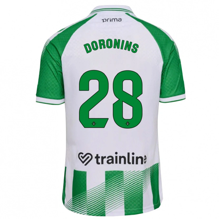Danxen Niño Camiseta Nikita Doronins #28 Verde Claro Negro Blanco 1ª Equipación 2026/27 La Camisa México