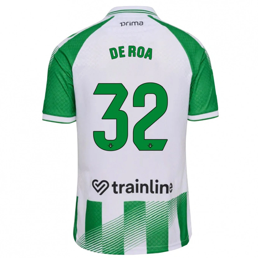 Danxen Niño Camiseta Carlos De Roa #32 Verde Claro Negro Blanco 1ª Equipación 2026/27 La Camisa México