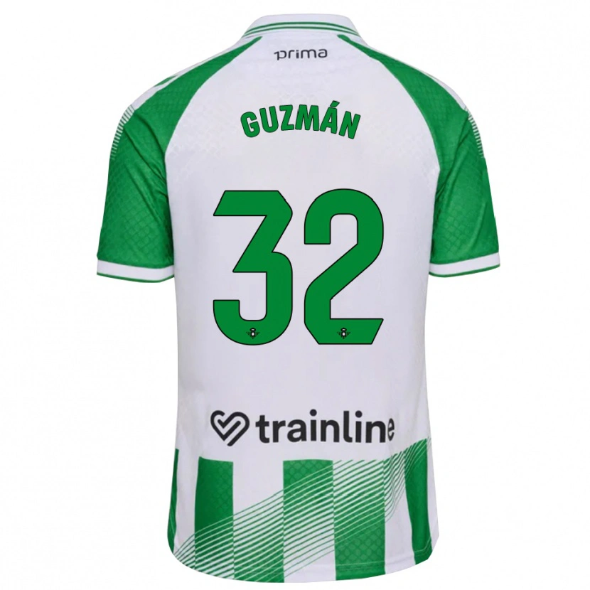 Danxen Niño Camiseta Rafael Guzmán #32 Verde Claro Negro Blanco 1ª Equipación 2026/27 La Camisa México