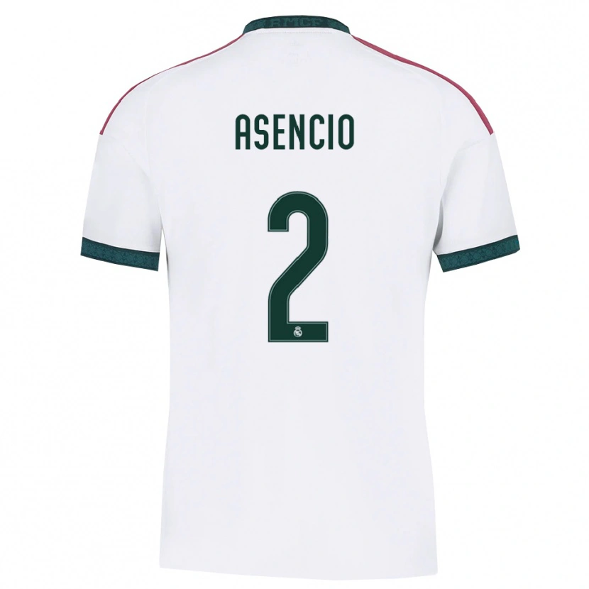 Danxen Niño Camiseta Raúl Asencio #2 Verde Oscuro Blanco Rojo 1ª Equipación 2026/27 La Camisa México