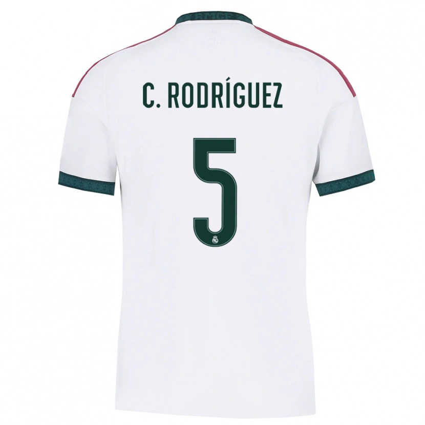 Danxen Niño Camiseta Carlos Rodríguez #5 Verde Oscuro Blanco Rojo 1ª Equipación 2026/27 La Camisa México