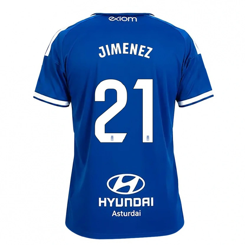 Danxen Niño Camiseta David Jiménez #21 Azul Mediano Blanco 1ª Equipación 2026/27 La Camisa México