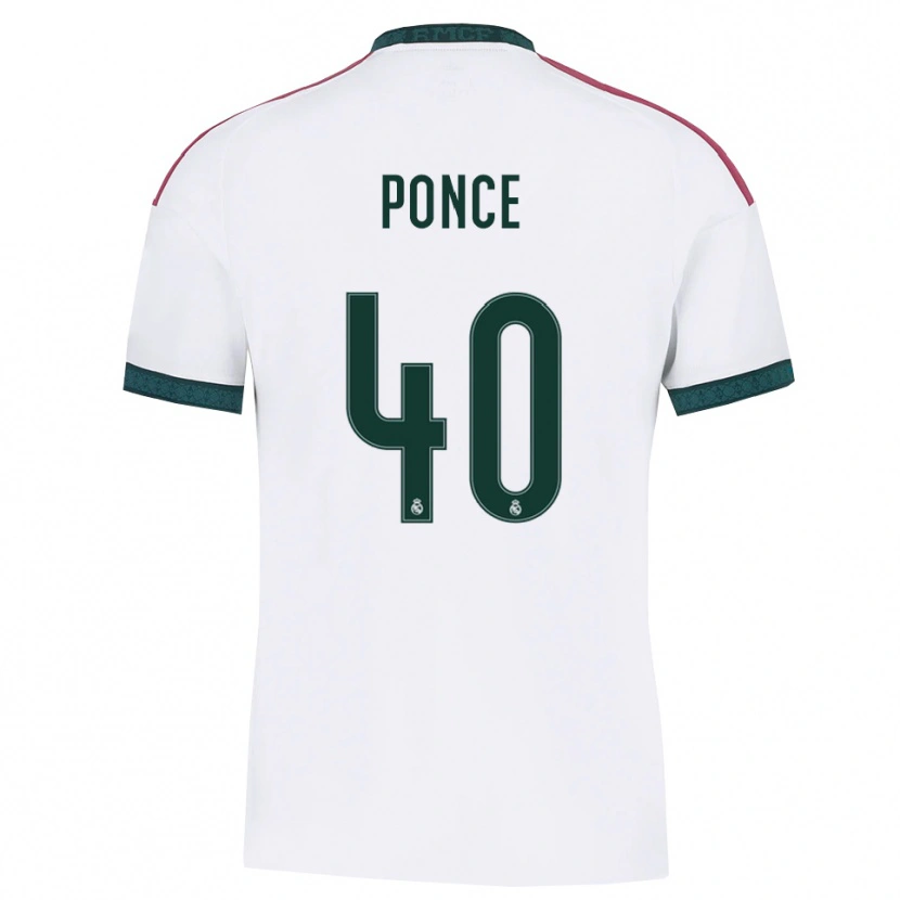 Danxen Niño Camiseta Guille Ponce #40 Verde Oscuro Blanco Rojo 1ª Equipación 2026/27 La Camisa México