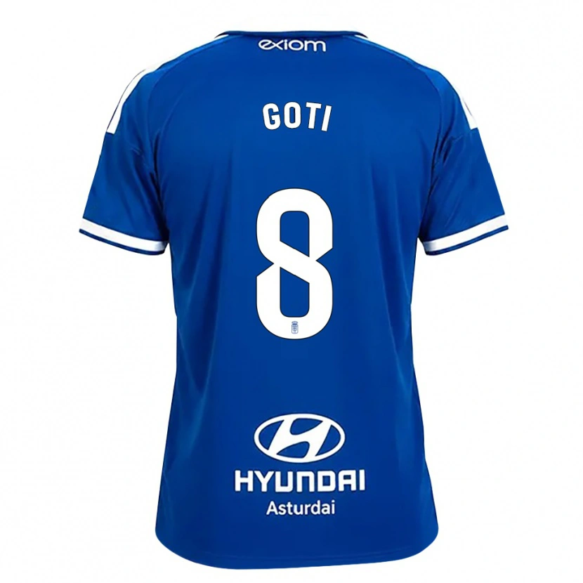 Danxen Niño Camiseta Mikel Goti #8 Azul Mediano Blanco 1ª Equipación 2026/27 La Camisa México