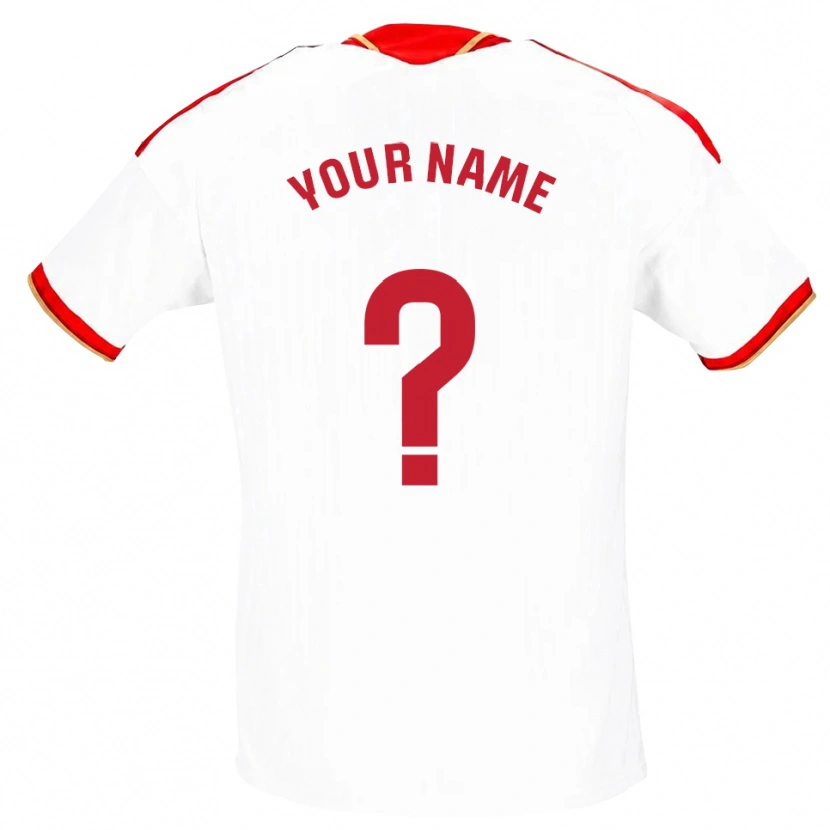 Danxen Niño Camiseta Su Nombre #0 Blanco Rojo 1ª Equipación 2026/27 La Camisa México