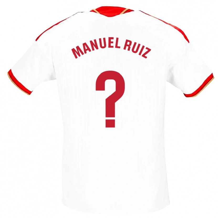 Danxen Niño Camiseta José Manuel Ruiz #0 Blanco Rojo 1ª Equipación 2026/27 La Camisa México