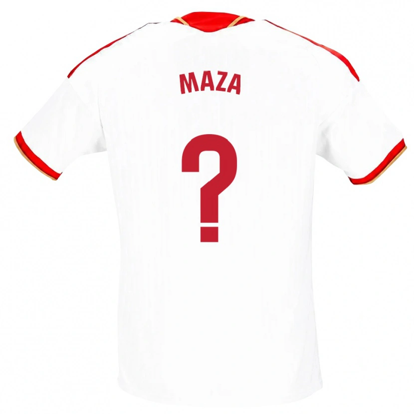 Danxen Niño Camiseta Manuel Maza #0 Blanco Rojo 1ª Equipación 2026/27 La Camisa México