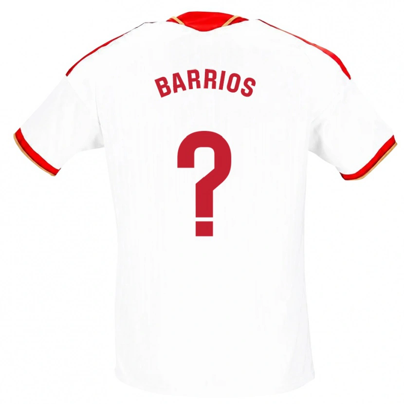 Danxen Niño Camiseta Rodrigo Barrios #0 Blanco Rojo 1ª Equipación 2026/27 La Camisa México