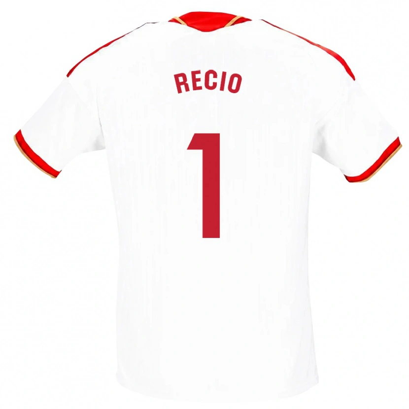 Danxen Niño Camiseta Sergio Recio #1 Blanco Rojo 1ª Equipación 2026/27 La Camisa México