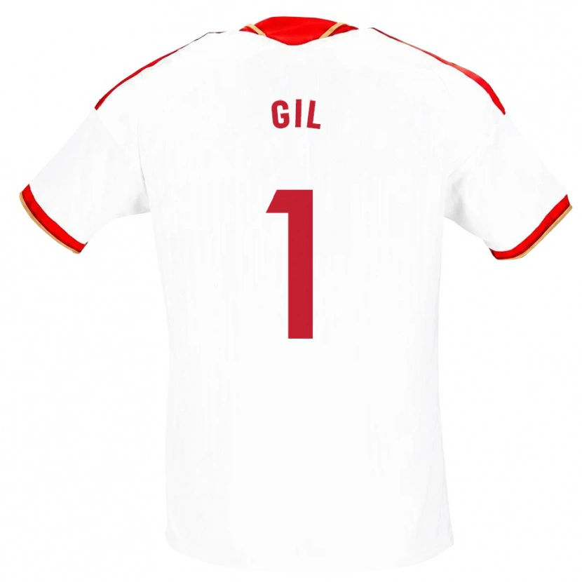 Danxen Niño Camiseta David Gil #1 Blanco Rojo 1ª Equipación 2026/27 La Camisa México