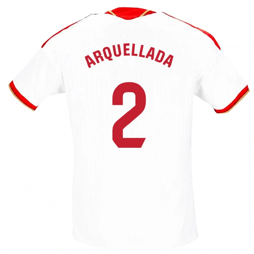 Danxen Niño Camiseta Álvaro Arquellada #2 Blanco Rojo 1ª Equipación 2026/27 La Camisa México