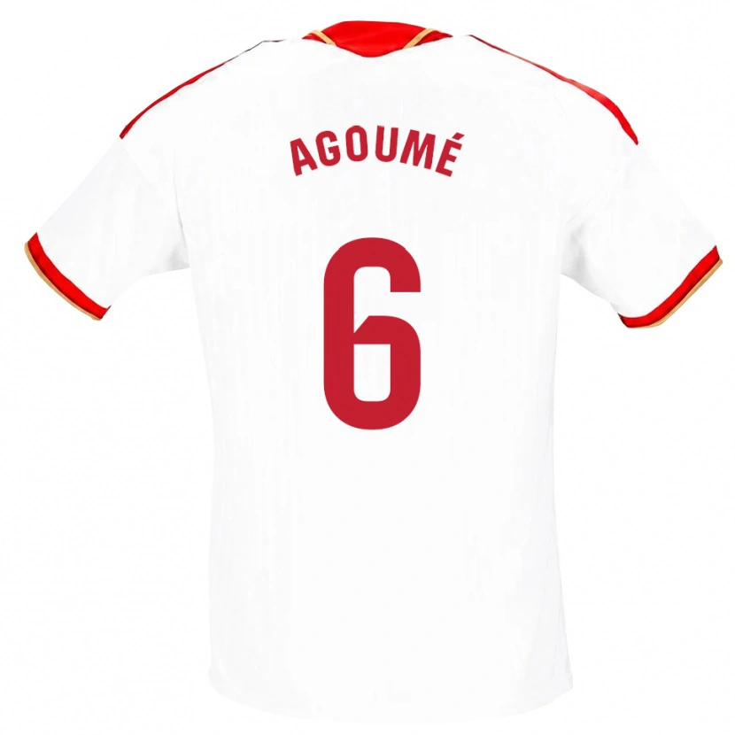 Danxen Niño Camiseta Lucien Agoumé #6 Blanco Rojo 1ª Equipación 2026/27 La Camisa México