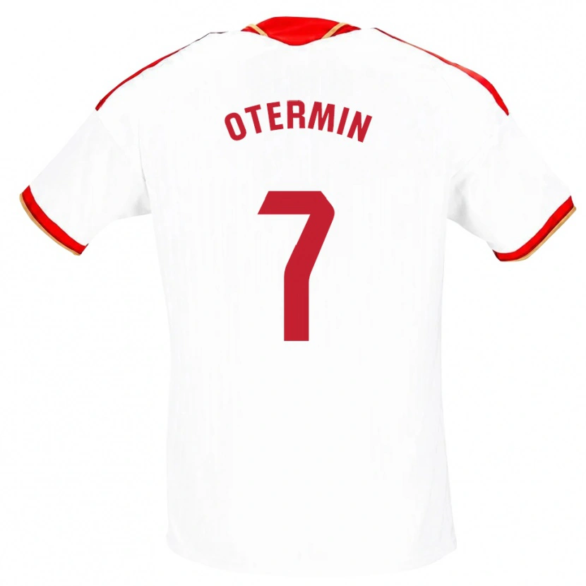 Danxen Niño Camiseta Rosa María Otermín Abella #7 Blanco Rojo 1ª Equipación 2026/27 La Camisa México