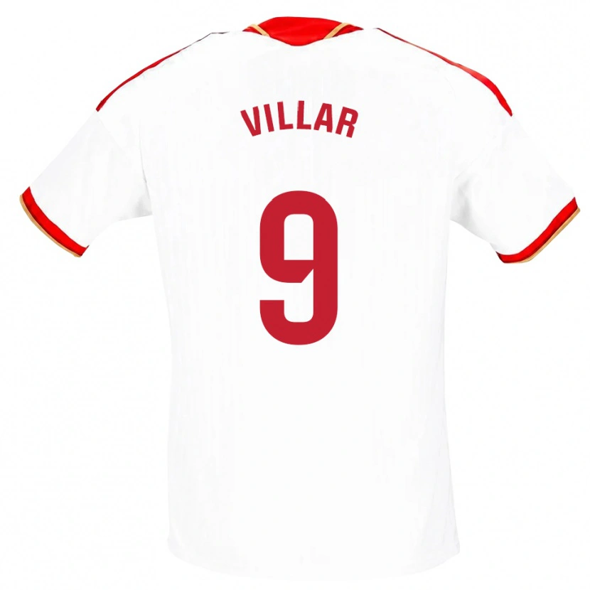 Danxen Niño Camiseta Iker Villar #9 Blanco Rojo 1ª Equipación 2026/27 La Camisa México