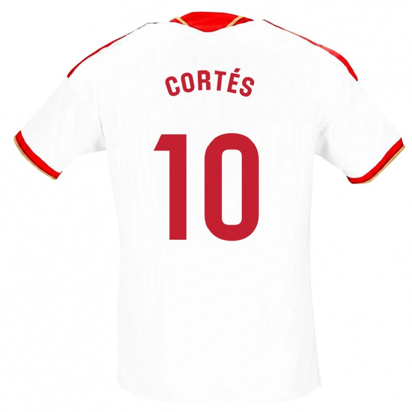 Danxen Niño Camiseta Millaray Cortés #10 Blanco Rojo 1ª Equipación 2026/27 La Camisa México