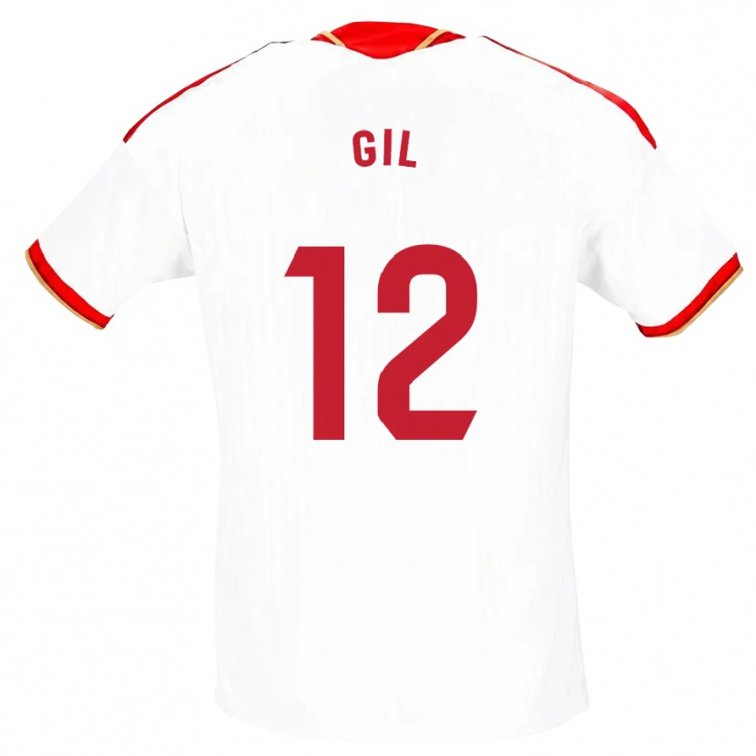 Danxen Niño Camiseta Dani Gil #12 Blanco Rojo 1ª Equipación 2026/27 La Camisa México