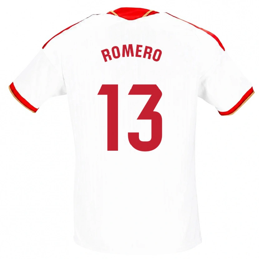 Danxen Niño Camiseta Rafael Romero #13 Blanco Rojo 1ª Equipación 2026/27 La Camisa México