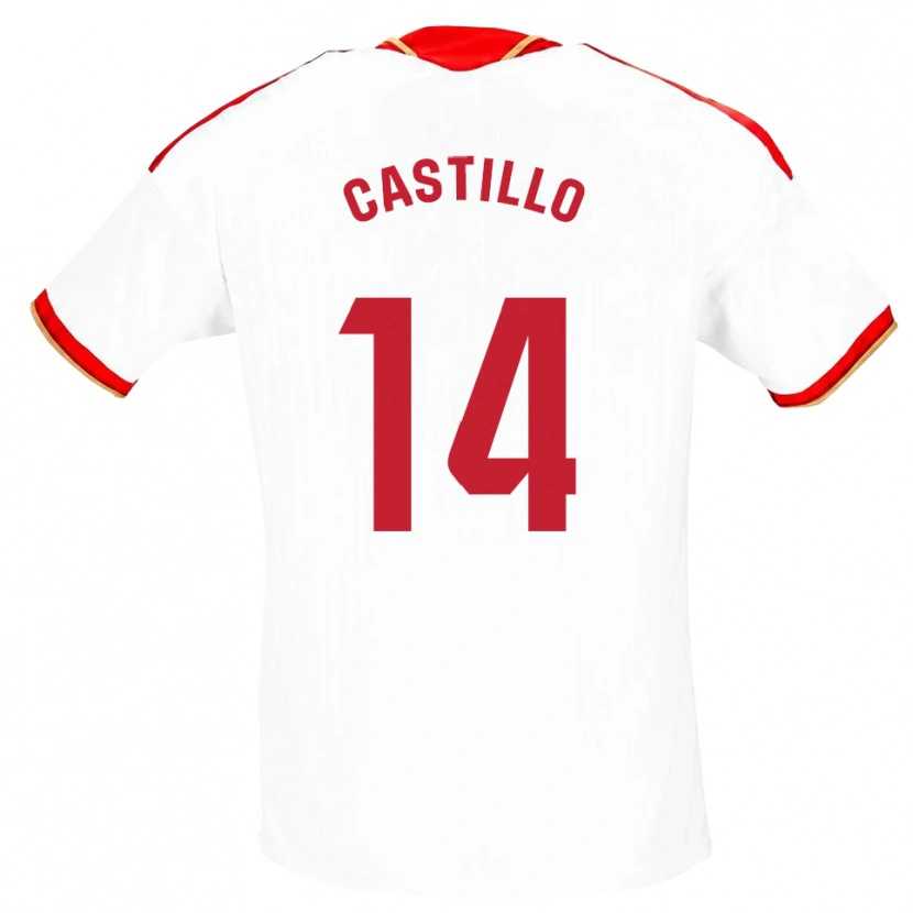 Danxen Niño Camiseta Silvio Castillo #14 Blanco Rojo 1ª Equipación 2026/27 La Camisa México