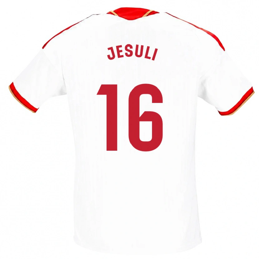 Danxen Niño Camiseta Jesuli #16 Blanco Rojo 1ª Equipación 2026/27 La Camisa México