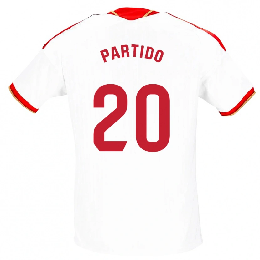 Danxen Niño Camiseta Paula Partido #20 Blanco Rojo 1ª Equipación 2026/27 La Camisa México