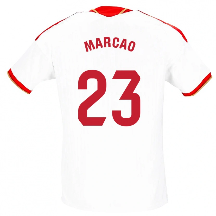 Danxen Niño Camiseta Marcão #23 Blanco Rojo 1ª Equipación 2026/27 La Camisa México