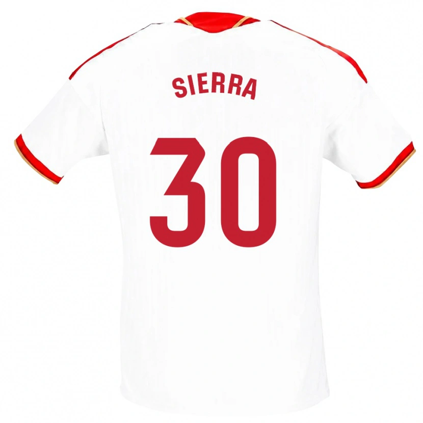 Danxen Niño Camiseta Miguel Sierra #30 Blanco Rojo 1ª Equipación 2026/27 La Camisa México