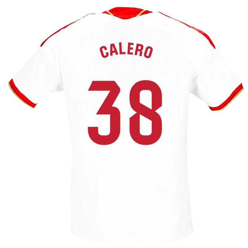 Danxen Niño Camiseta Josema Calero #38 Blanco Rojo 1ª Equipación 2026/27 La Camisa México
