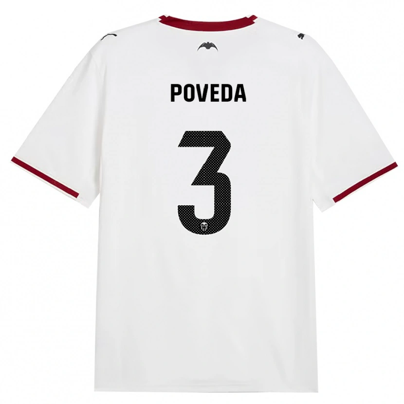 Danxen Niño Camiseta Hugo Poveda #3 Negro Blanco Rojo Amarillo 1ª Equipación 2026/27 La Camisa México