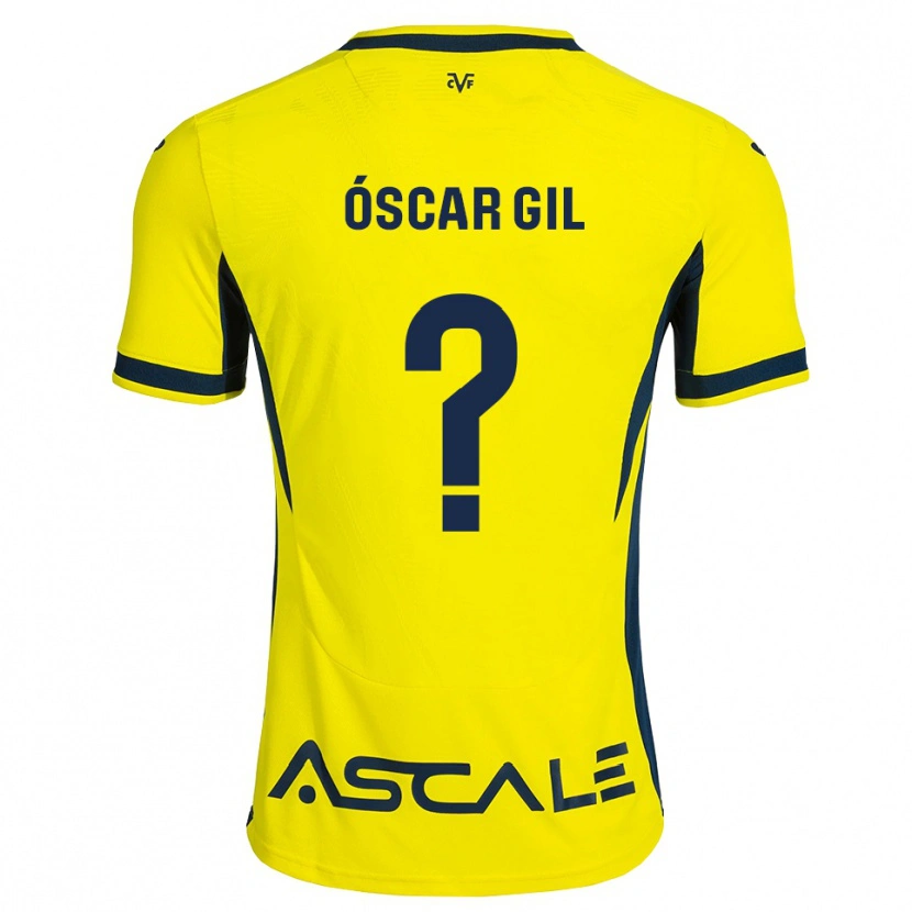 Danxen Niño Camiseta Óscar Gil #0 Amarillo Negro Rojo 1ª Equipación 2026/27 La Camisa México