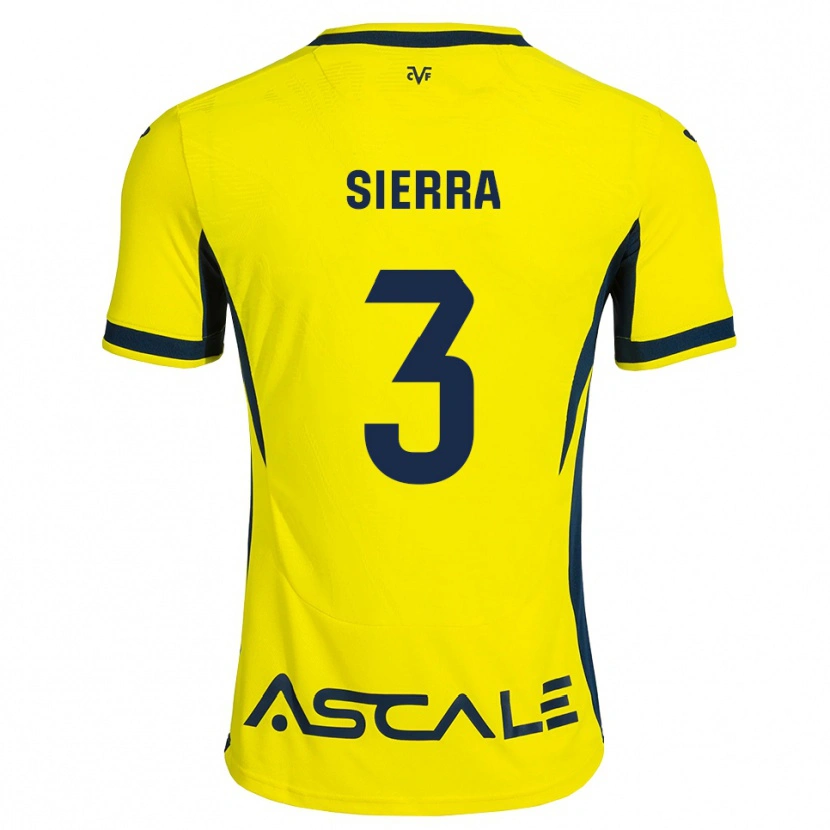Danxen Niño Camiseta Ismael Sierra #3 Amarillo Negro Rojo 1ª Equipación 2026/27 La Camisa México