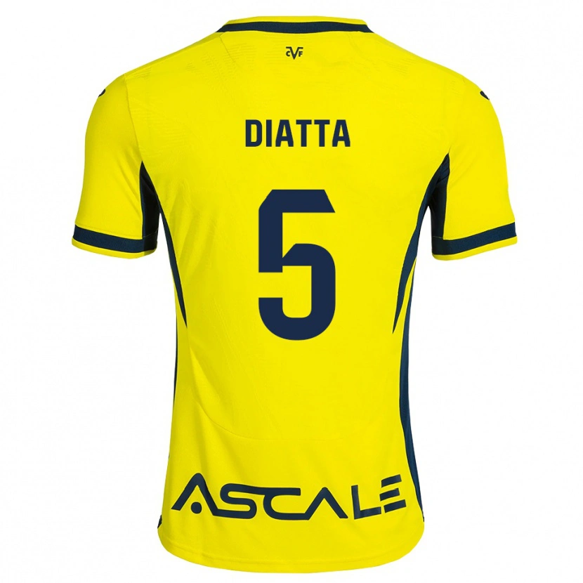 Danxen Niño Camiseta Alassane Diatta #5 Amarillo Negro Rojo 1ª Equipación 2026/27 La Camisa México