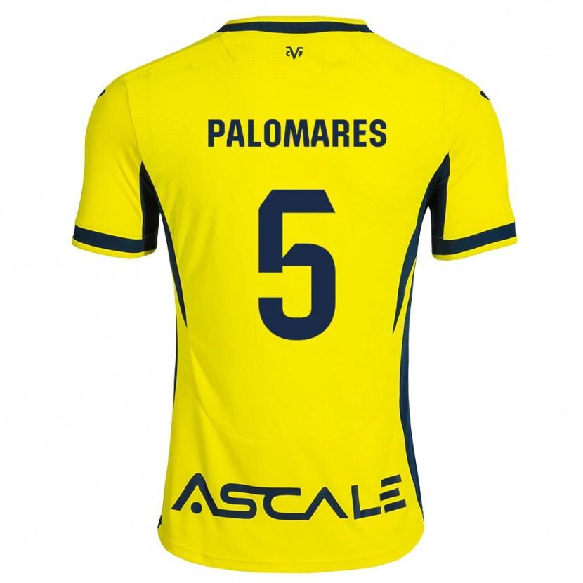 Danxen Niño Camiseta Alejandro Palomares #5 Amarillo Negro Rojo 1ª Equipación 2026/27 La Camisa México