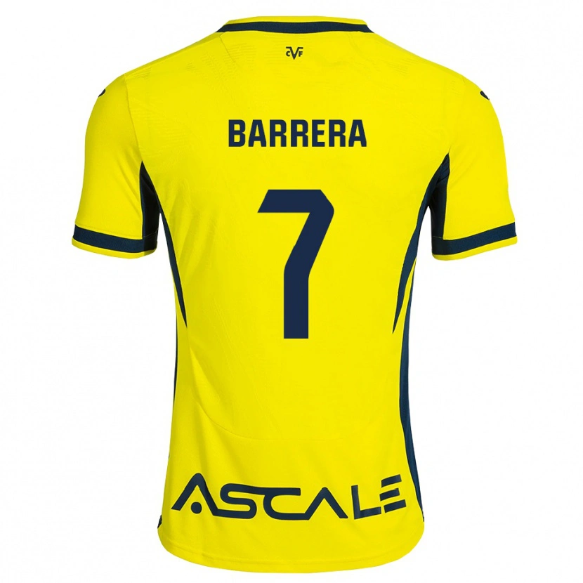 Danxen Niño Camiseta Sergio Barrera #7 Amarillo Negro Rojo 1ª Equipación 2026/27 La Camisa México