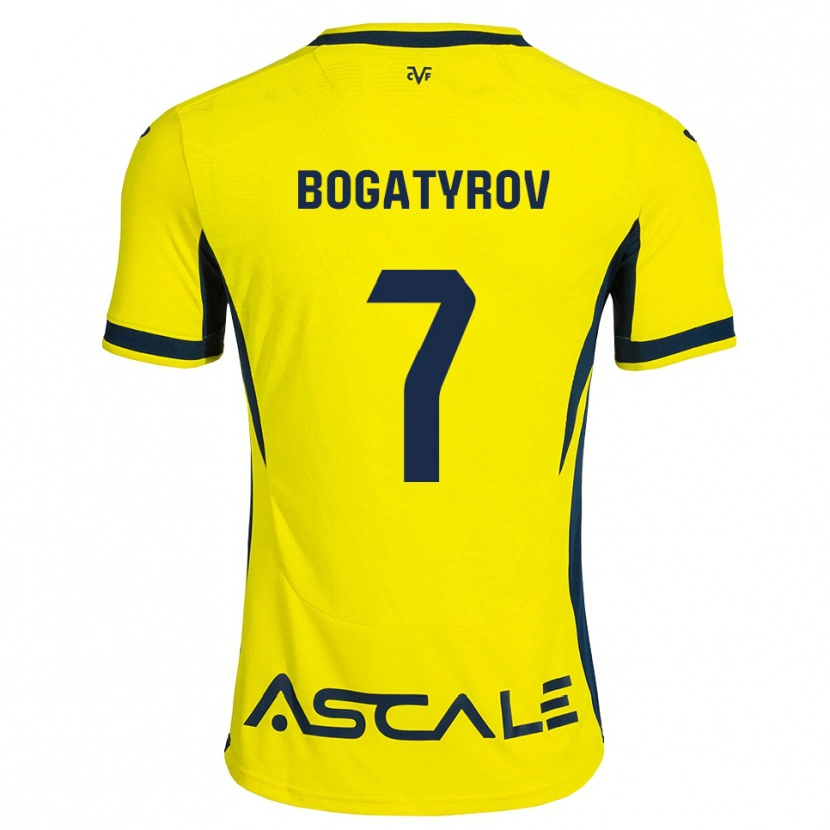 Danxen Niño Camiseta Vladyslav Bogatyrov #7 Amarillo Negro Rojo 1ª Equipación 2026/27 La Camisa México