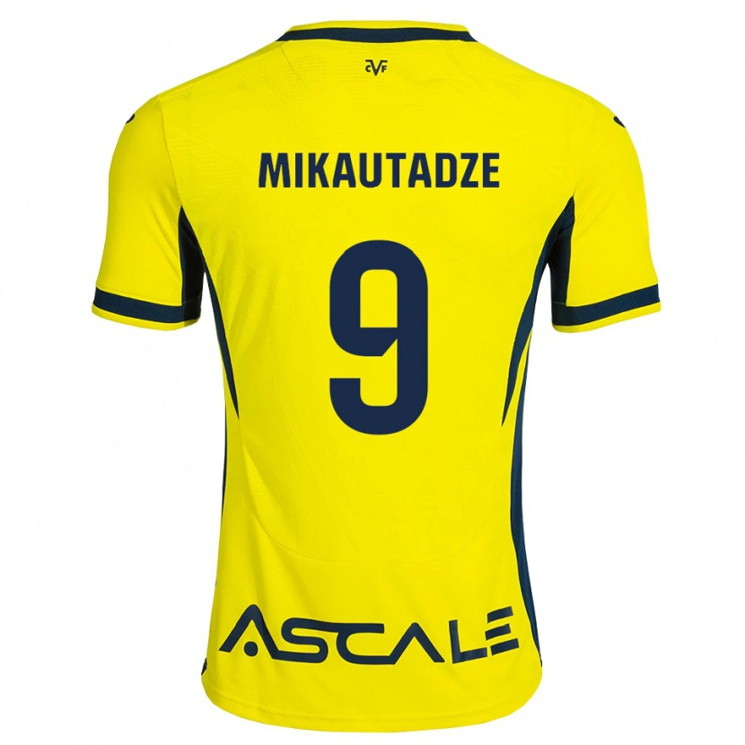 Danxen Niño Camiseta Georges Mikautadze #9 Amarillo Negro Rojo 1ª Equipación 2026/27 La Camisa México