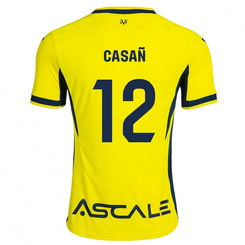 Danxen Niño Camiseta Jorge Casañ #12 Amarillo Negro Rojo 1ª Equipación 2026/27 La Camisa México