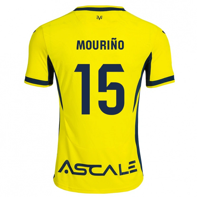 Danxen Niño Camiseta Santiago Mouriño #15 Amarillo Negro Rojo 1ª Equipación 2026/27 La Camisa México