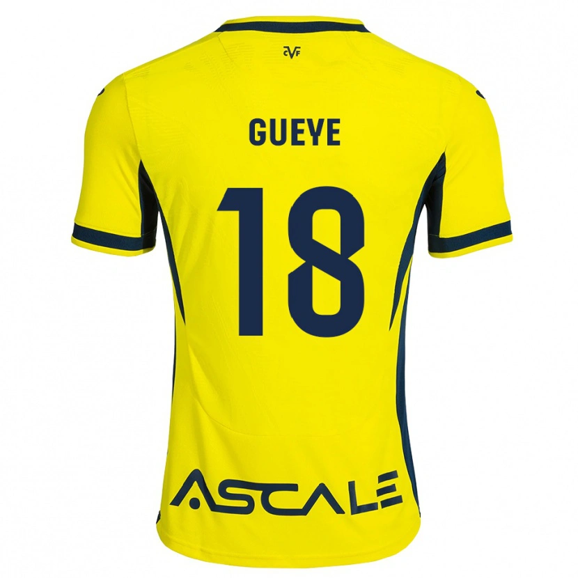 Danxen Niño Camiseta Pape Gueye #18 Amarillo Negro Rojo 1ª Equipación 2026/27 La Camisa México