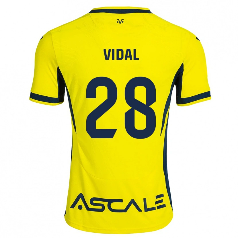 Danxen Niño Camiseta Aran Vidal #28 Amarillo Negro Rojo 1ª Equipación 2026/27 La Camisa México