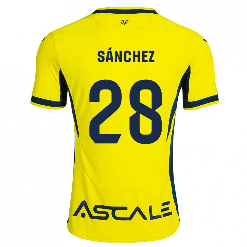 Danxen Niño Camiseta Edu Sánchez #28 Amarillo Negro Rojo 1ª Equipación 2026/27 La Camisa México