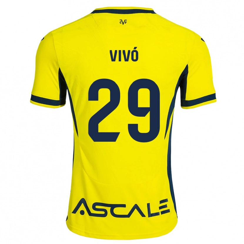 Danxen Niño Camiseta Adrián Vivó #29 Amarillo Negro Rojo 1ª Equipación 2026/27 La Camisa México